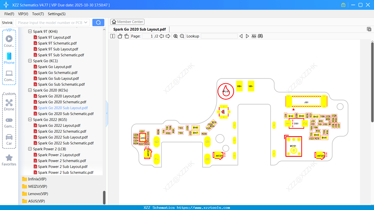 Tecno Spark Go 2020 Sub Layout